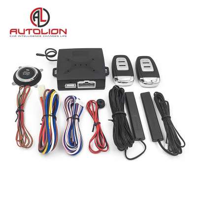 Smart Key PKE Car Alarm Passive Keyless Entry Car System Engine Start Stop Push Button Remote Starter Shock Sensor